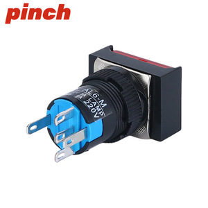 Pinch La16-11Cz Rectangular Illuminated Push Button <b>Switch</b> 16mm 3-Pin 5-Pin 12V 24V Self Resetting Self Locking - Product Image 1