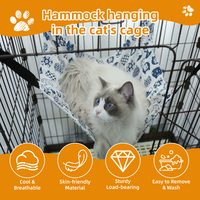 Hamac réglable pour chat, couchage suspendu monocouche en toile imprimé baleine avec sangles pour chats, furets et rats - Vente en gros