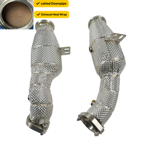 ท่อไอเสียสแตนเลสสมรรถนะสูง สำหรับ Mercedes-Benz <span class=keywords><strong>C43</strong></span> AMG E43 E400 3.0T M276 ปี 2016+ พร้อมฉนวนกันความร้อน - มีสินค้าในสต็อก - Product Image 1