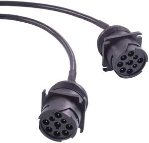 Schwarz Typ 2 J1939 Deutsch 9 Pin Geformt Stecker Splitter Y Kabel Diagnose Kabelbaum für Lkw Freightliner GPS ELD anhänger - Product Image 4