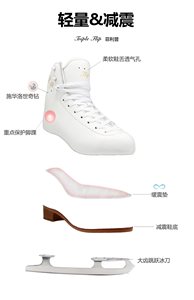 OEM ODM Fábrica al por mayor 2,5 Giros Patines de figuras de hielo de alto nivel Increíble rendimiento Botas de patinaje artístico Fábrica OEM - Product Image 4