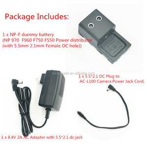 ตัวจ่ายไฟสำหรับ Sony NP-F970 F960 F750 F550, กล้อง Z CAM E2, จอภาพวิดีโอและภาพถ่าย, ไฟ LED, ตัวเชื่อมต่อแบตเตอรี่จำลอง NP-F - Product Image 6