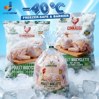 Sacs en plastique d'emballage alimentaire en nylon refermables personnalisés, sans BPA, sans danger pour les aliments, pour l'emballage de poulet frais congelé