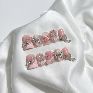 Uñas Postizas al por Mayor, Cortas, Acrílicas, Estilo Y2K, con Diseño de Pata de Pato 3D, para Fiestas y Uso Diario, Hechas a Mano, Estilo Pata de Pato, en Paquetes - Product Image 3