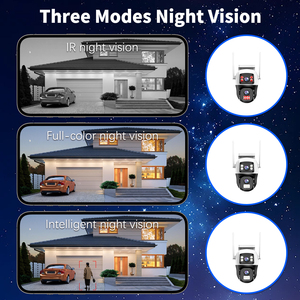 กล้อง V380 เลนส์คู่ จอคู่ รองรับ 4GSIM กล้องวงจรปิดภายนอกอาคาร กันน้ำ สำหรับบ้าน พร้อมระบบอินเตอร์คอมเสียง <span class=keywords><strong>ราคา</strong></span>ขายส่ง - Product Image 5