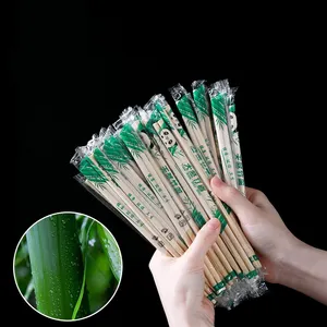 Marken Essstäbchen Flach papier Verpackung Essstäbchen Bambus Einweg Essstäbchen Bambus Sushi Twin Round Chop Sticks
