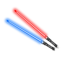 Vente flash - Épée laser pliable 2 en 1 - Ensemble de deux épées lumineuses avec son et lumière pour enfants ou adultes