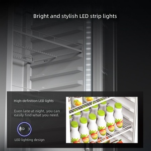 <strong>Internet</strong>-famous Beer Cabinet Food and Beverage Display Upright Stainless Steel Commercial Refrigerator <strong>Fridge</strong> <strong>Fridge</strong> for Shop - Product Image 4