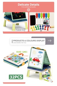 Обучающая двухсторонняя обучающая игрушка магнитная доска для рисования с 32 шт. - Product Image 5