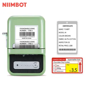 Niimbot-Impresora térmica portátil de etiquetas, pegatina adhesiva personalizada, código de barras, para botellas, etiqueta de precio, etiqueta de nombre, B21