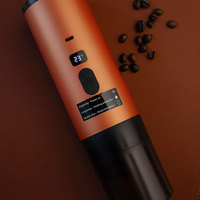 Machine à café portable à piles en plastique 15 bars 120 ml avec support, moulin à café électrique portable idéal pour les voyages