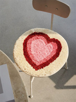 Nouveau design antidérapant TPR dos touffetage tapis chaise coussin rose coeur tapis