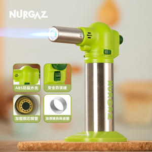 Encendedor de cocina portátil Nurgaz, soplete de gas para hornear, asar y encender, con soporte de corcho, color verde - Product Image 4