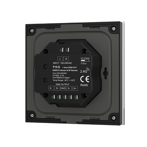 <span class=keywords><strong>Console</strong></span> DMX512 murale à écran tactile Skydance T15-S 100-240VAC 1 zone avec télécommande RF pour éclairages LED RGB+CCT - Product Image 6