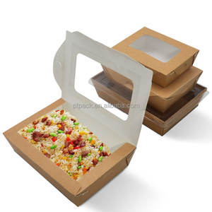 PTPACK Papel Kraft de alta calidad para llevar Caja de ensalada Contenedor de papel para alimentos Embalaje Fiambreras - Product Image 1