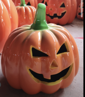 Décoration d'Halloween Citrouille en Fibre de Verre pour Extérieur 100cm, Durable, Étanche, Vente en Gros Usine, Sculpture de Citrouille pour Fête