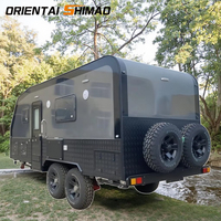 Mini Camping Voyage Tente Arrière-Pliant En Aluminium Caravane Moteur Maison Léger Portable Caravane Remorque