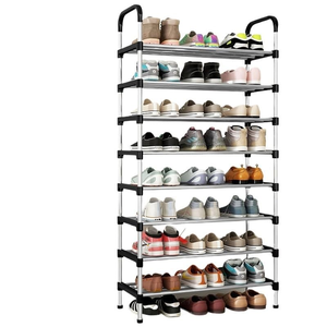 Adjustable 6-Tier Space Saving Shoe <b>Rack</b> Multifunctional Metal Shoe Stand Easy Assembly Storage <b>Shelf</b> for Entryway - Product Image 4