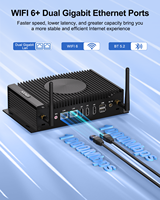 Mini PC Industrial Versión Fan, I3-10110U, 2*RJ45 LAN, 2*COM RS232/485, GPIO, PC Integrado para Control de Automatización, Win10/11 Linux