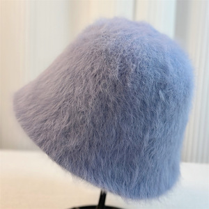 Chapeau bob élégant en fausse fourrure <span class=keywords><strong>de</strong></span> lapin pour femme, nouvelle collection hiver, couleur unie, niche, amincissant le <span class=keywords><strong>visage</strong></span>, polyvalent, chapeau bob d'<span class=keywords><strong>eau</strong></span> - Product Image 6