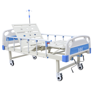 Лидер продаж, медицинская Больничная койка с 2 ручками, регулируемая простая ручная Больничная койка, кровать для домашнего использования - Product Image 1