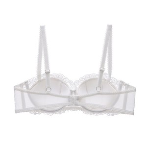 Lencería Sexy de Color Sólido, Bralette de Encaje, Sujetador de Media Copa de Alta Calidad para Mujer - Product Image 4