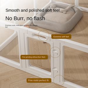 Şeffaf akrilik evcil hayvan kafesi katı meksika tasarım düğmesi çelik muhafaza anti-cezaevi kaçış orta küçük kapalı köpek çit - Product Image 5