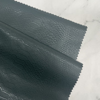 4 Way Stretch 0.6mm Rexine Snake Skin Texture Knitted Faux Artificial Synthetic PU Leather Fabric for Clothing Leather Dress