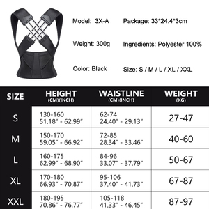 Có thể điều chỉnh tư thế Corrector trở lại hỗ trợ Belt Pain Relief Corrective Poster Corrector de postura Rear tư thế chủ - Product Image 4