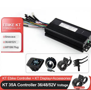 KT <span class=keywords><strong>Ebike</strong></span> 36V 48V 52V 35A SM 防水正弦波控制器，适用于 1000W 1500W 轮毂电机，带 1T5 显示屏 PAS 油门刹车套件 - Product Image 1