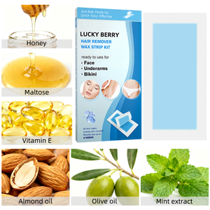 Bandes de <span class=keywords><strong>cire</strong></span> dépilatoire naturelle à usage nomade OEM ODM pour une épilation rapide et <span class=keywords><strong>facile</strong></span> du visage, des jambes, des bras et du corps - Product Image 3