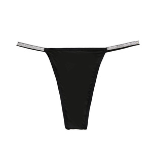 Nouvelles culottes string pour femmes, style export 2023, entrejambe en pur coton, respirantes, légèrement élastiques, avec fines bretelles en fil argenté, taille basse - Product Image 5