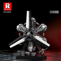 Reobrix 33070 2026 Model Kit Perakitan Mesin MOC Baru, Puzzle Dekorasi Meja, Ornamen, Hadiah untuk Dewasa, Set Blok Bangunan