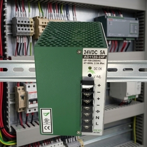 แหล่งจ่ายไฟแบบราง DIN 24v สำหรับระบบอัตโนมัติในอุตสาหกรรม 120W รองรับแรงดันไฟฟ้าเข้า 100-240VAC พร้อมระบบป้องกันความปลอดภัยหลายระดับ - Product Image 1
