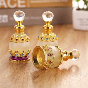 15Ml Châu Âu Trung Đông Dubai Hợp Kim Kim Loại Được Cấp <span class=keywords><strong>B</strong></span>ằng Sáng Chế Trang Sức Đá Nước Hoa Chai Thủy Tinh Rỗng Chai Tinh Dầu #81135S - Product Image 2