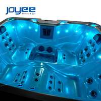 JOYEE Spa extérieur de luxe à 4 places, bain à remous haut de gamme en acrylique Aristech avec système de contrôle Gecko pour jardin