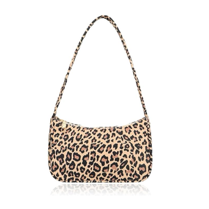Bolso de Mano de Nailon con Estampado Digital de Leopardo Personalizado, Bolso de Hombro Tipo Clutch Pequeño con Patrón de Leopardo para Mujer - Product Image 1