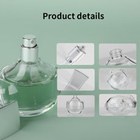 Flacon de parfum en verre givré avec logo personnalisé, 50 ml, flacons de luxe avec pompe pulvérisatrice pour huile de parfum, flacon pulvérisateur avec emballage en boîte