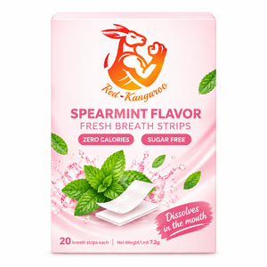Bandes buccales dissolvables à la menthe verte, saveur menthe verte, pour une haleine fraîche instantanée, à base d'extrait de menthe verte, marque privée - Product Image 1