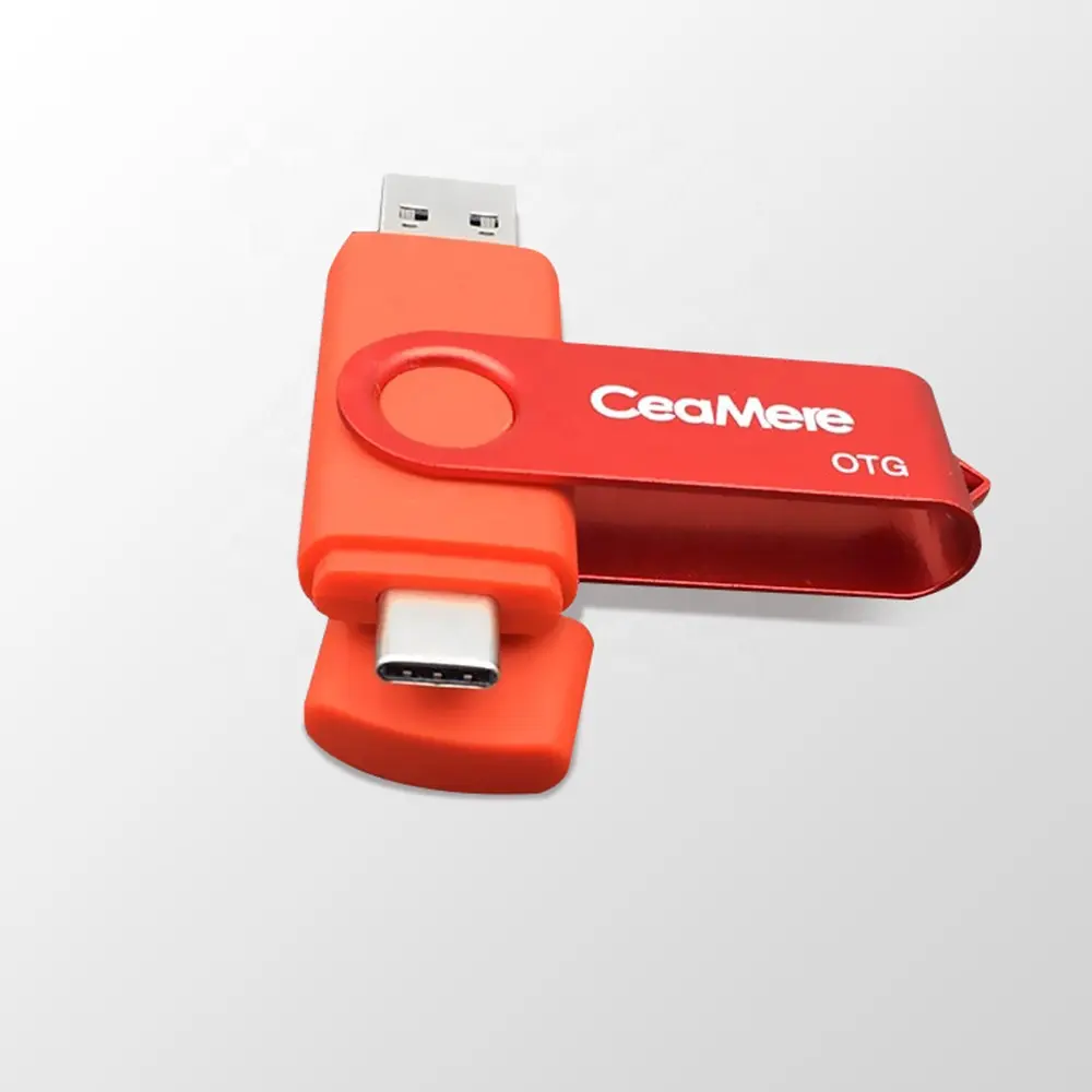 Ban Đầu Ceamere CMC7 Kép U Đĩa Flash Drive 32GB 64GB 128GB USB 2.0 3.0 Bộ Nhớ Flash Ổ Đĩa Loại C OTG USB Ổ USB
