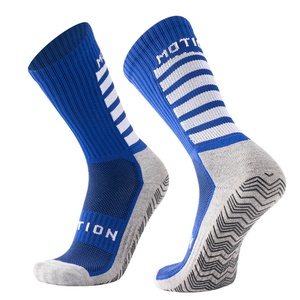 Cross-Border Youth Football <b>Socks</b> Non-Slip Silicone Grip MID/<b>Long</b> Cut Terry Cushion Stripe Design Breathable Summer Customized - Product Image 4