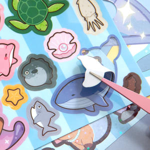 Simno lindo PVC Capybara Jelly pegatina hecha a mano dibujos animados libro silencioso papelería regalos educación juguete pegatina libro - Product Image 4