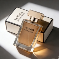 Flacon de parfum en cristal naturel de luxe, design d'usine OEM, carré, vaporisateur, 30 ml, 50 ml, 100 ml avec boîte