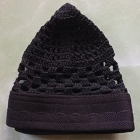 Nuevo Gorro de Oración Musulmán Tejido a Mano, Kufi Kopiah, Hecho con 100% Algodón Premium, Sensación Suave y Cómoda, Gorro Musulmán