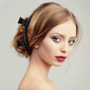 Pince papillon professionnelle <span class=keywords><strong>de</strong></span> haute qualité avec logo personnalisé Pince <span class=keywords><strong>de</strong></span> barbier pour coiffure beauté noire Pinces en plastique pour <span class=keywords><strong>coupe</strong></span> <span class=keywords><strong>de</strong></span> <span class=keywords><strong>cheveux</strong></span> - Product Image 5