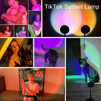 Lampes LED UFO pour maison intelligente, 16 couleurs, lampe de projection de coucher de soleil USB, projecteur RGB