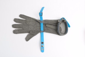 15cm PPE Hand <strong>Arm</strong> protection Long <strong>Cuff</strong> Cut protection Stainless Steel Butcher Chain Mail Glove GUANTE MALLA ACERO LARGO - Product Image 4
