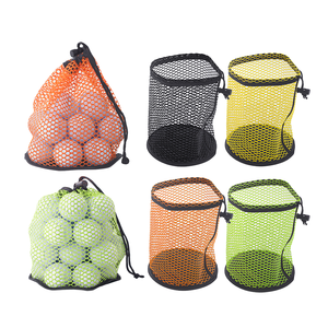 Sac de rangement en maille de nylon pour balles de golf, pochette de sport à cordon, porte-balles de tennis, capacité de 15, 25 ou 50 balles - Product Image 1