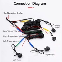 Kamera Surround View Mobil 360 3D AHD 1080P Sistem Bird View 4 Lensa Panoramic Kit IP68 Tahan Air Pandangan Malam Universal Android