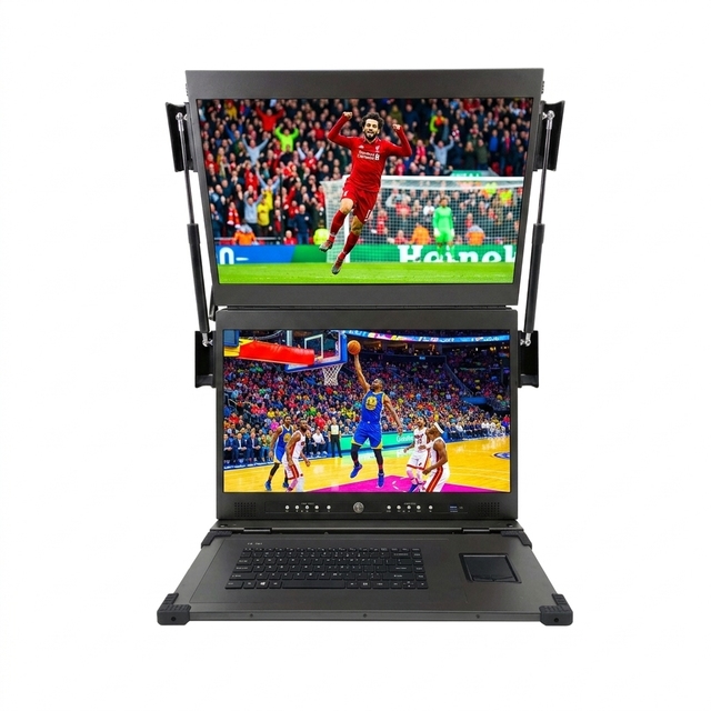 Dual Screen Portable Industrial Computer Server Chassis Workstation